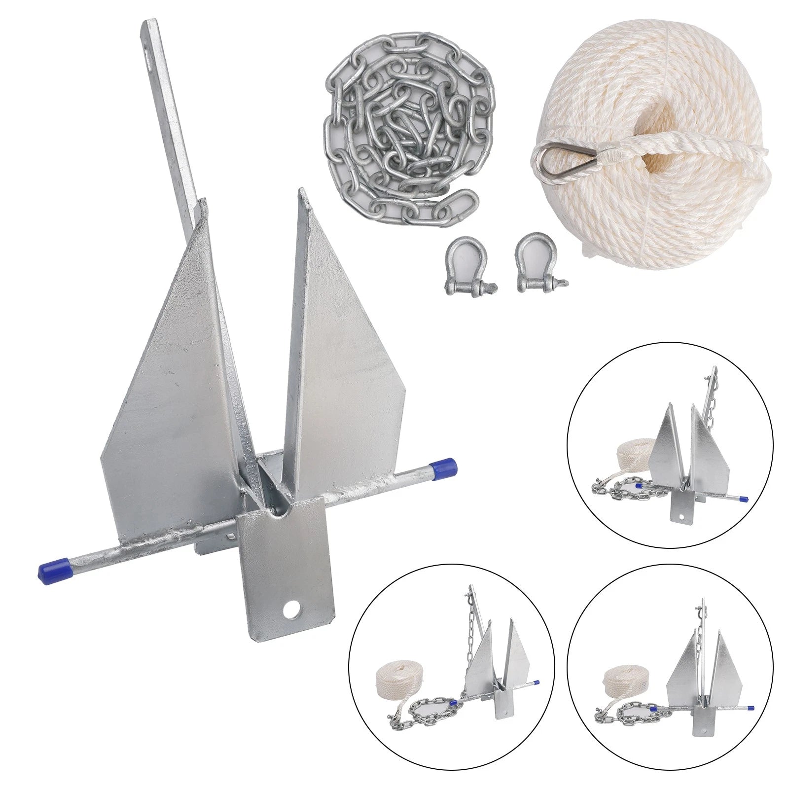 Steel Slide Anchor Kit for Boat (8 lbs)