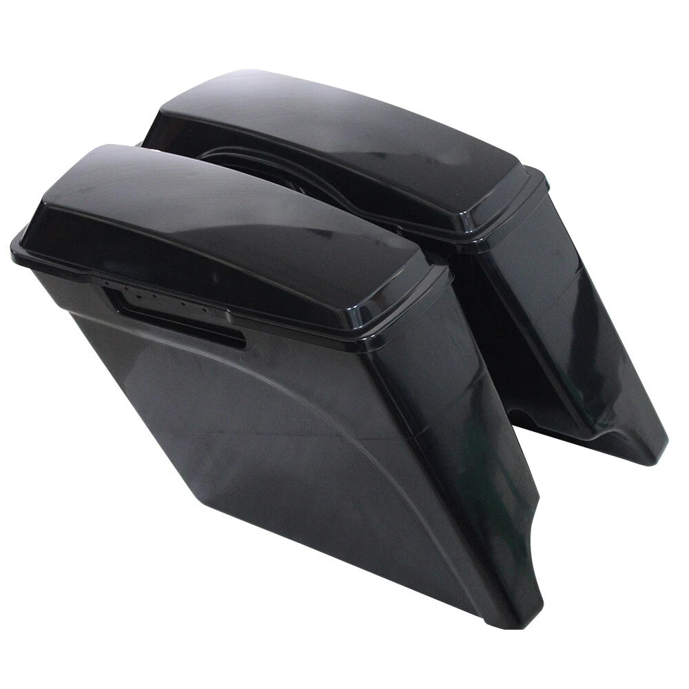 5" Stretched Extended Hard Saddle Bags for Harley Touring