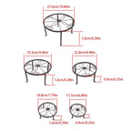 Set of 5 Heavy Duty Metal Plant Stands for Outdoor Indoor Use