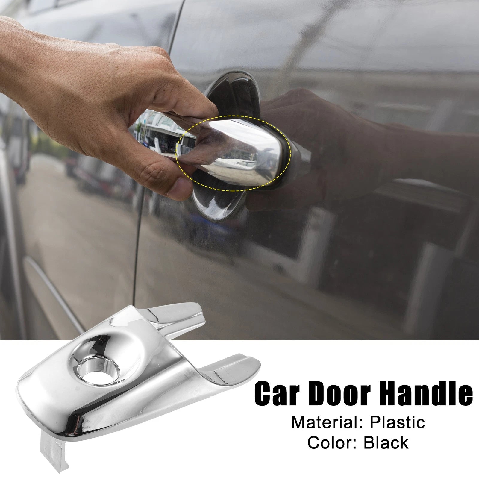 Chrome Door Handle Lock Cover Cap for Ford Edge (2011–2014)