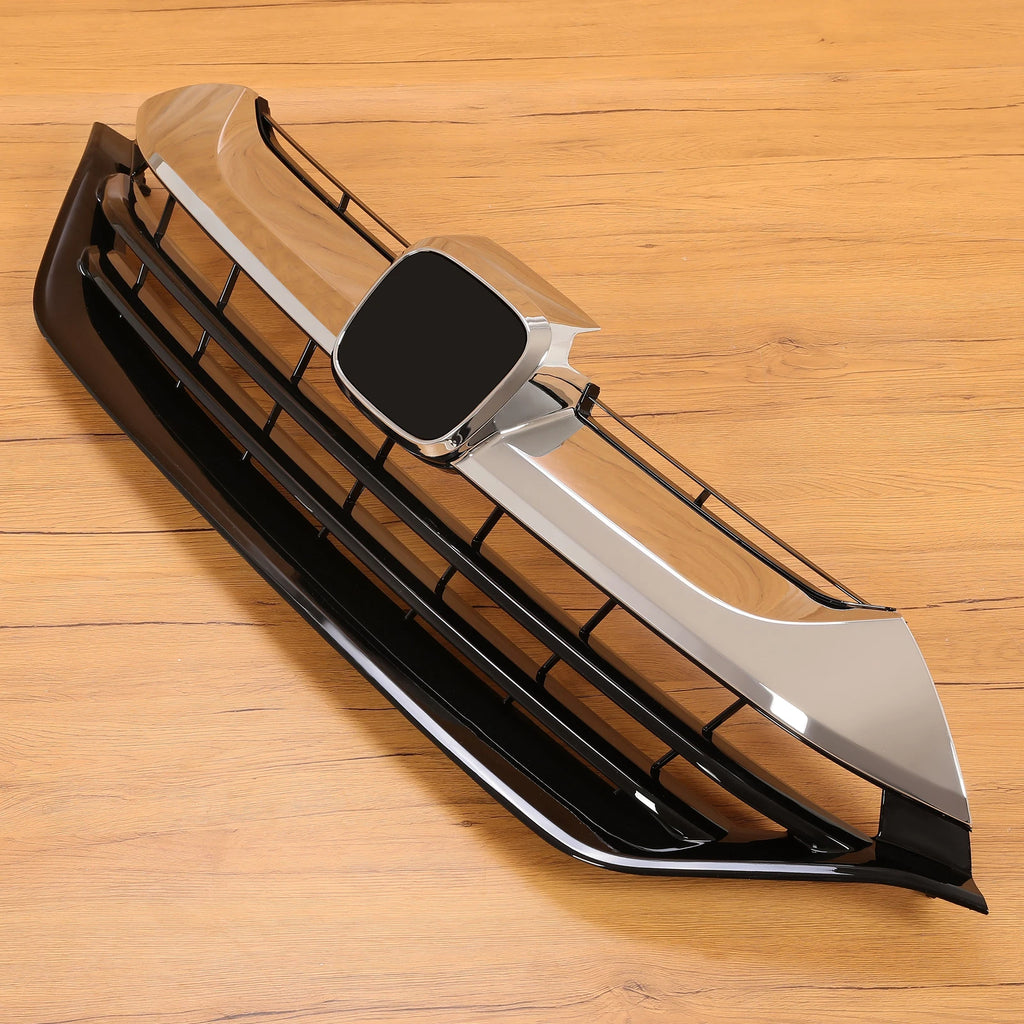 Front Bumper Grille Mesh Grill Chrome for Honda CR-V (2017–2019)
