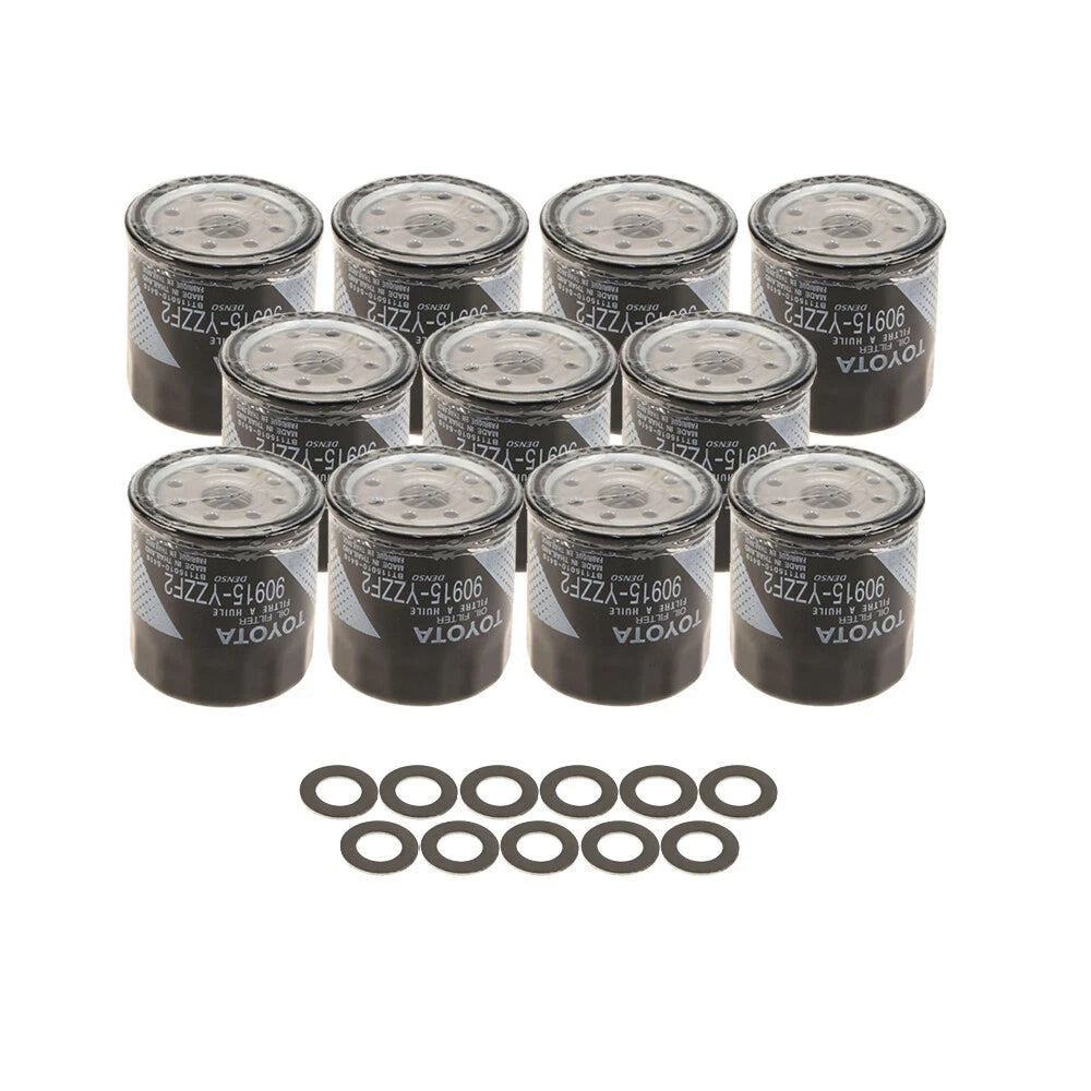 Set of 11 Engine Oil Filters & Drain Plug Gaskets for Toyota Scion Lexus