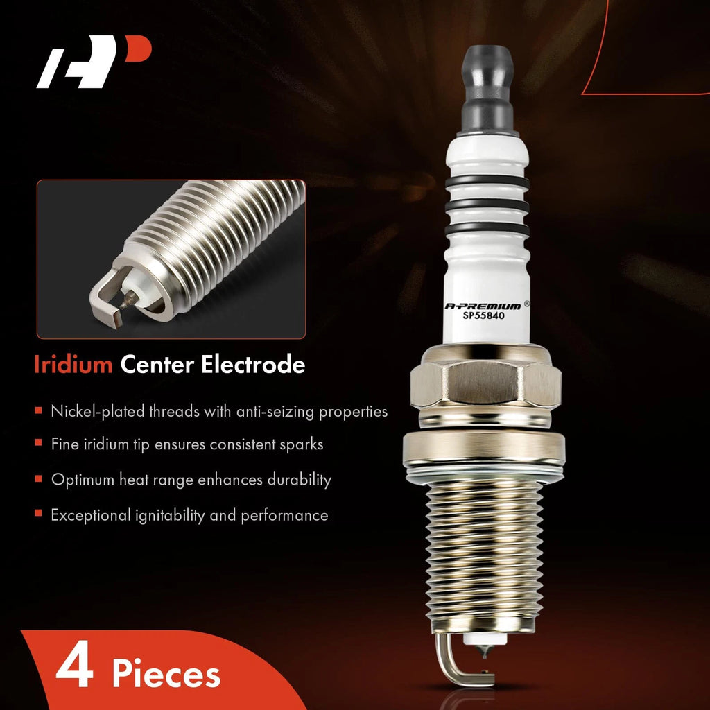 Set of 4 Iridium Platinum Spark Plugs for Honda Civic (1992–1995)