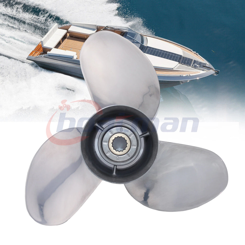 14x19 Stainless Steel Propeller for Suzuki Outboard DF 50-140 HP (15 Spline)