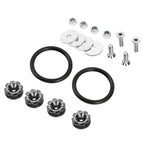 Set of 4 Aluminum Gun Metal Bumper Quick Release Fasteners for Gear Lid