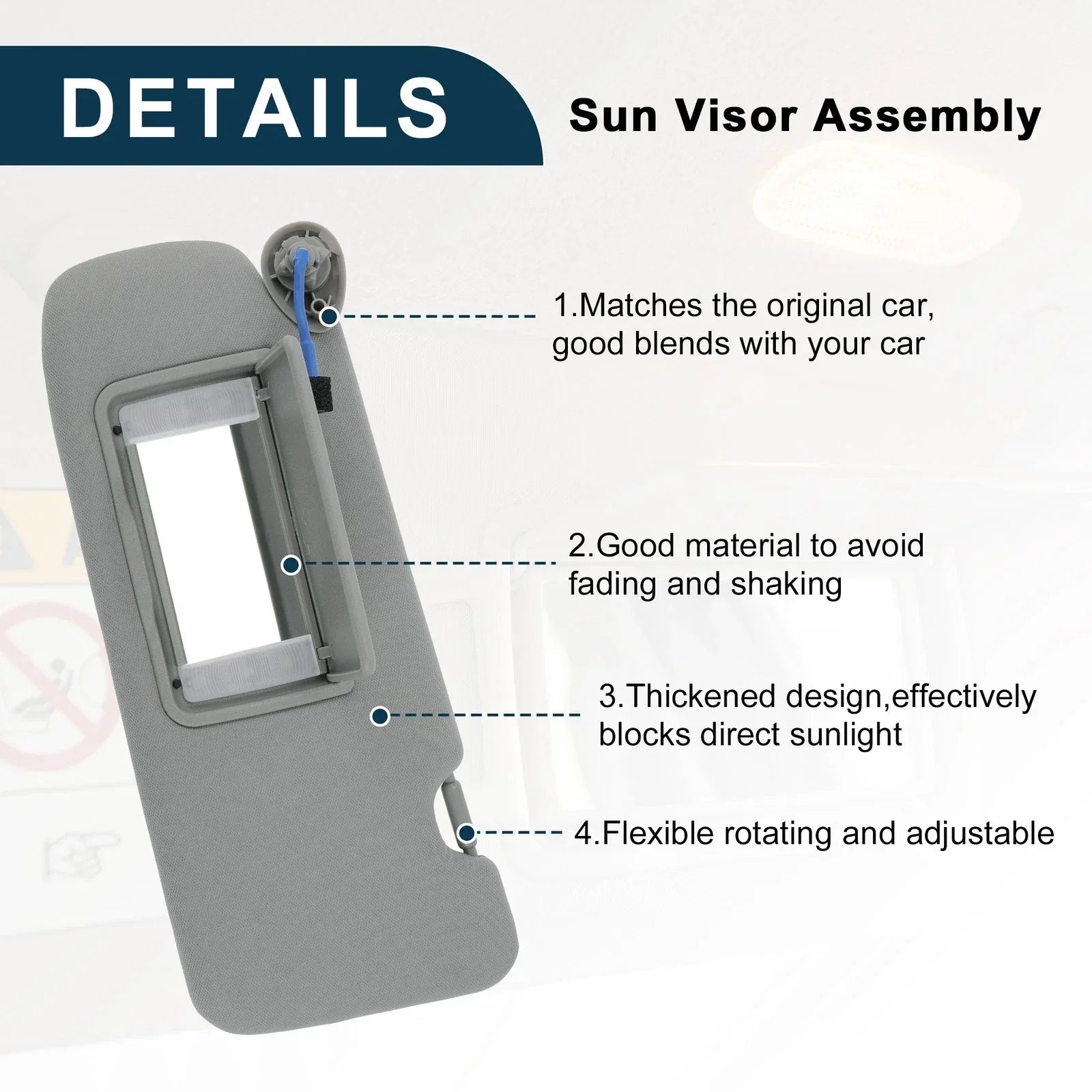 Car Sun Visor with Mirror & Light for Honda CR-V (2017-2023)