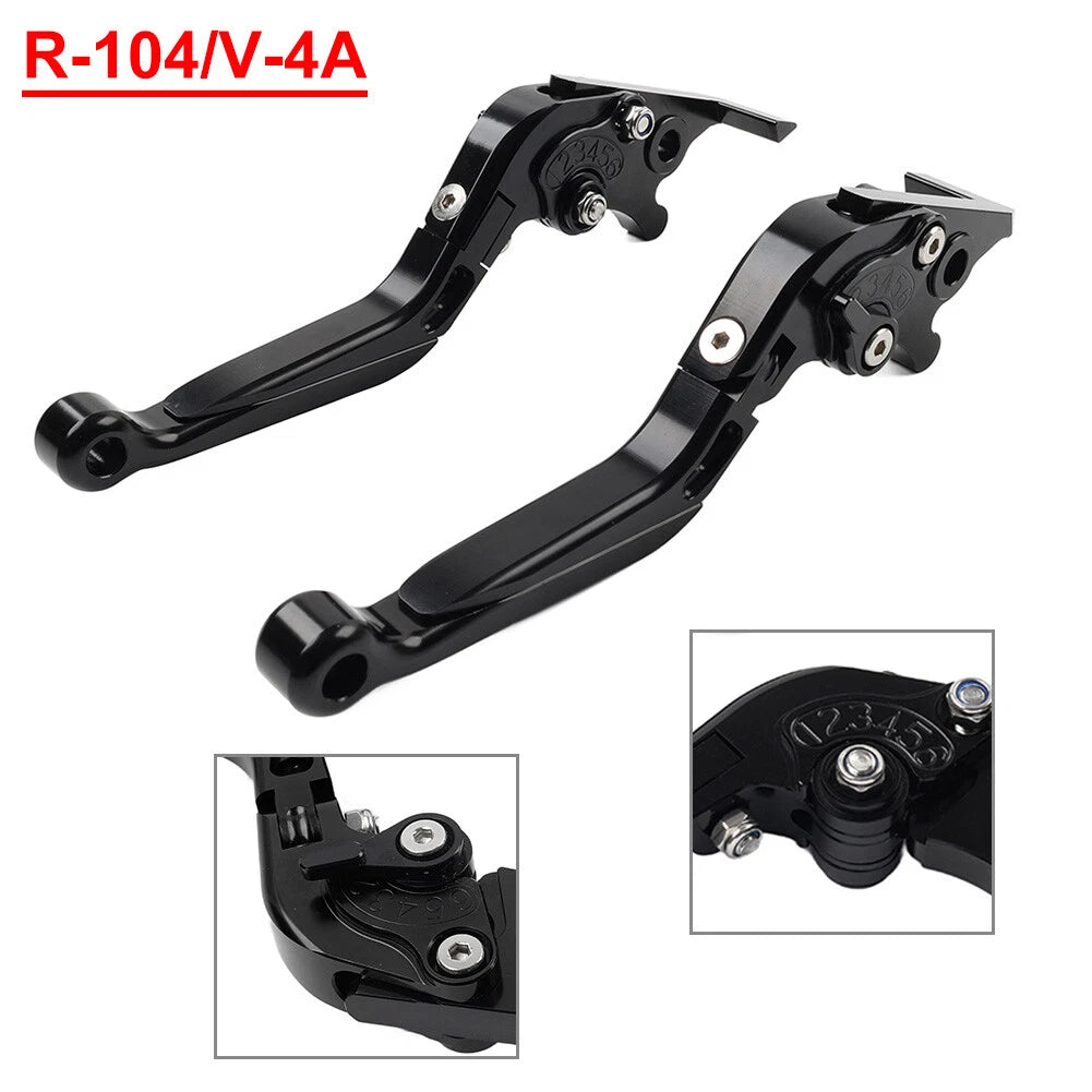 CNC Extendable Brake Clutch Levers for Yamaha YZF R1 (2004–2008), R6 (2005–2016) Black