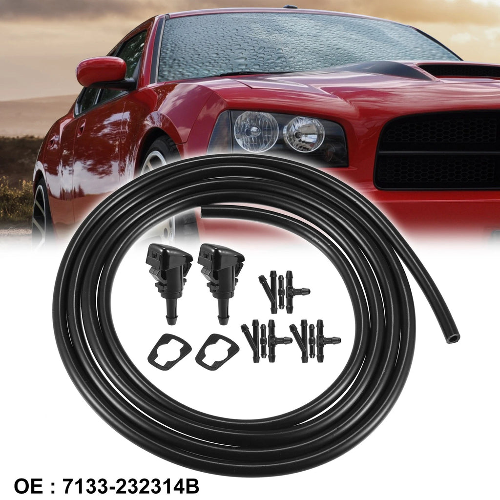 2X Windshield Washer Nozzle Hose Kit for GMC Chevrolet (7133-232314B)