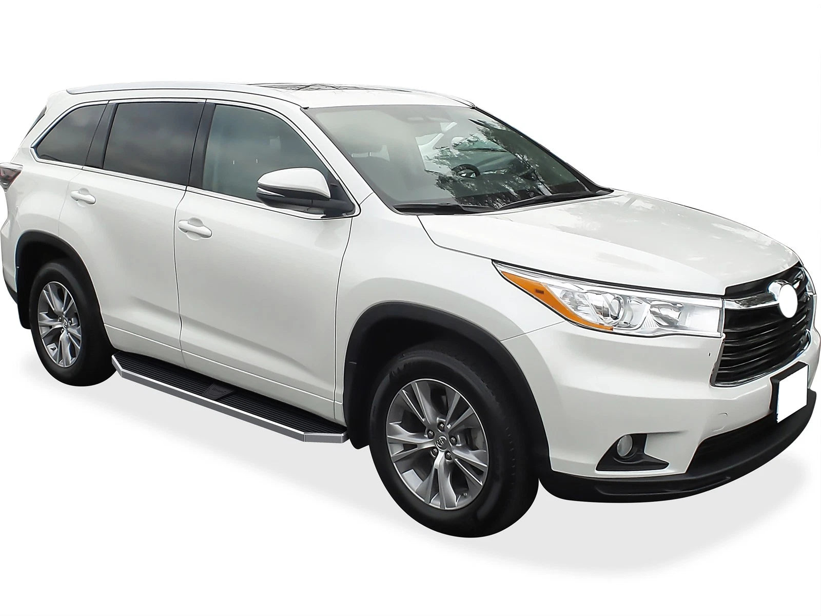 Set of 2 Polished 6" Side Step Bars for Toyota Highlander (2014-2019)