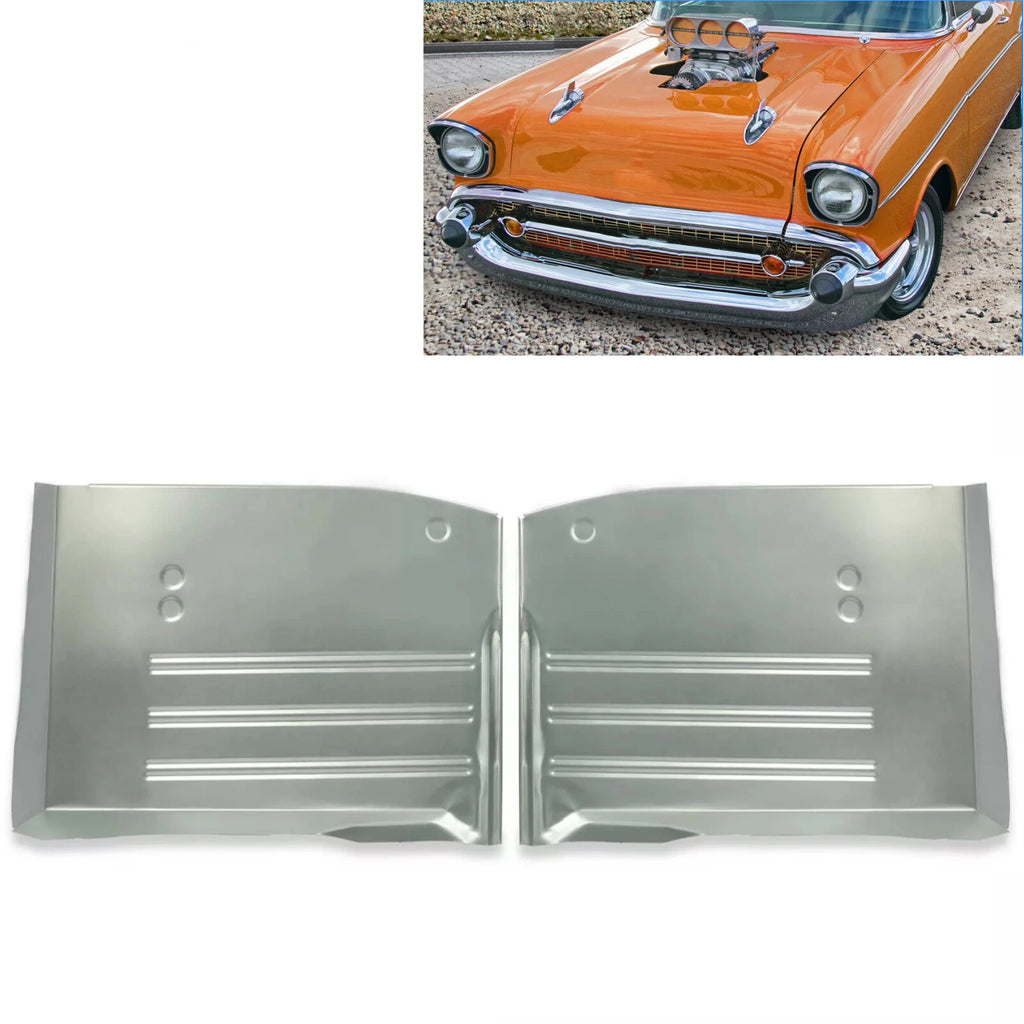 Set of 2 Front Floor Pans LH & RH for Chevy All Models (1955–1957) Zinc-Plated