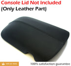 Center Console Armrest Cover for Ford Mustang (2015–2019) Black Vinyl Leather