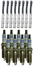 Set of 4 Bosch Double Platinum Spark Plugs & Wires for Benz R170 W210
