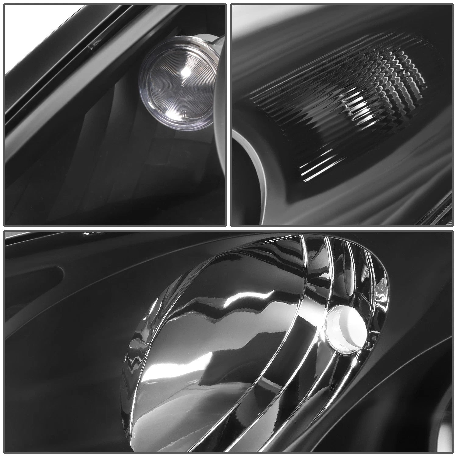 Set of 2 Black Housing Projector Headlights for Lexus ES330 (2004–2006)