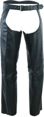3XL Leather Chaps for Motorcycles (Kuryakyn, River Road)