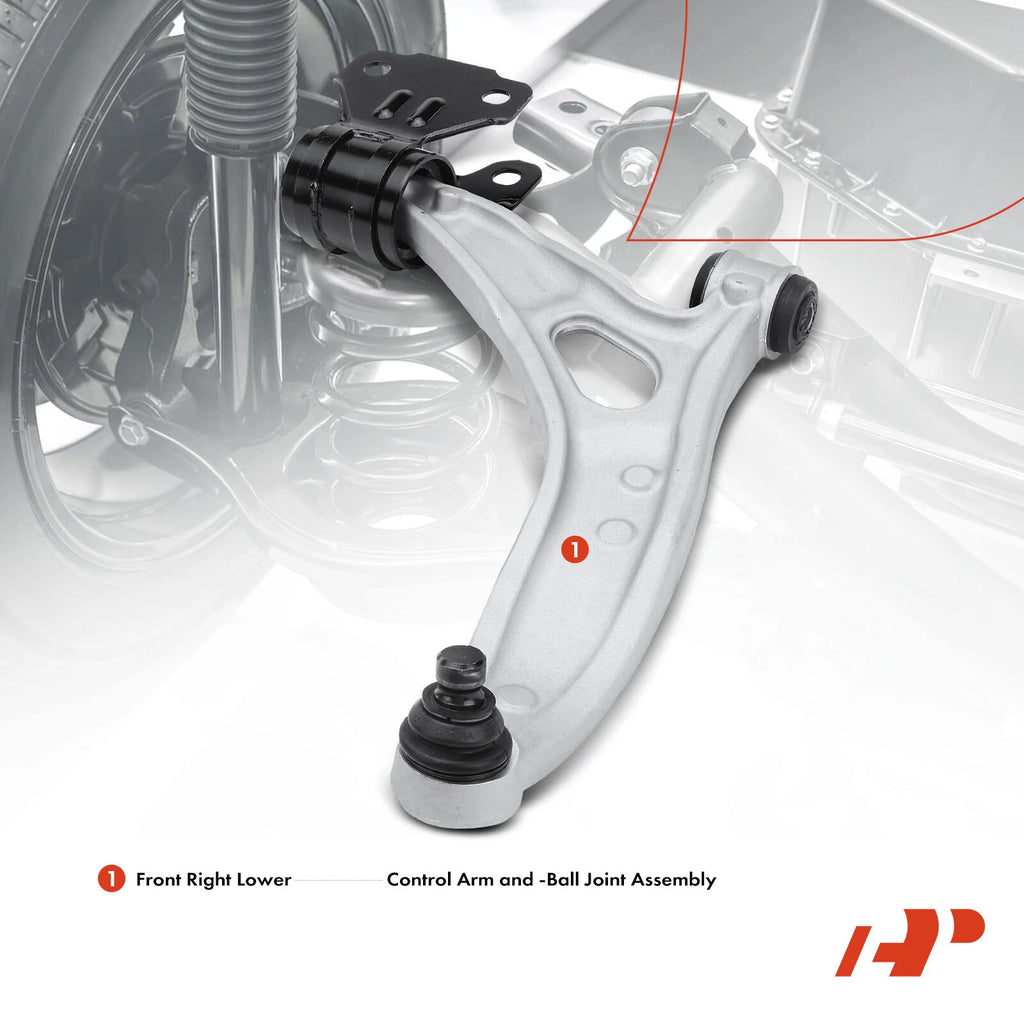 Front Right Lower Control Arm with Ball Joint for Ford Focus (2012-2018)