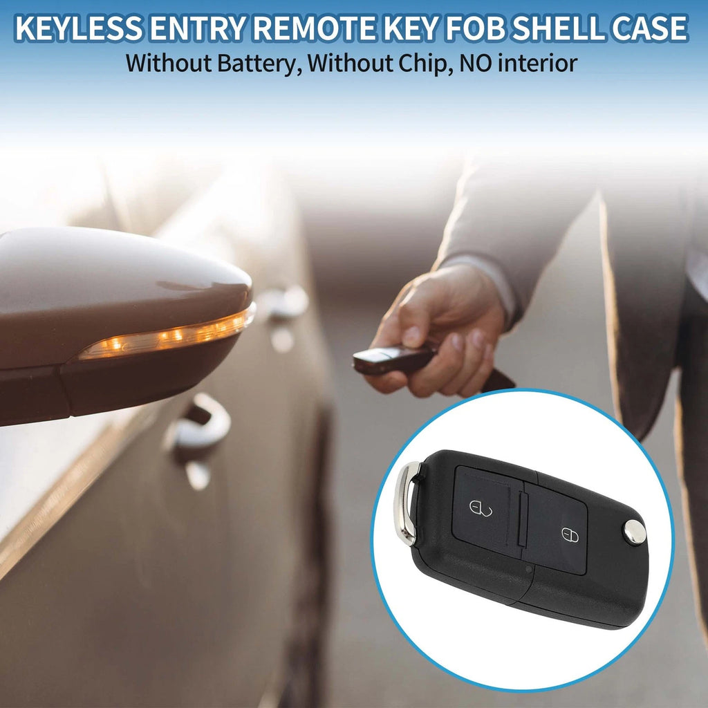 2 Button Keyless Entry Remote Fob Shell Case for Volkswagen Passat (2002–2005)