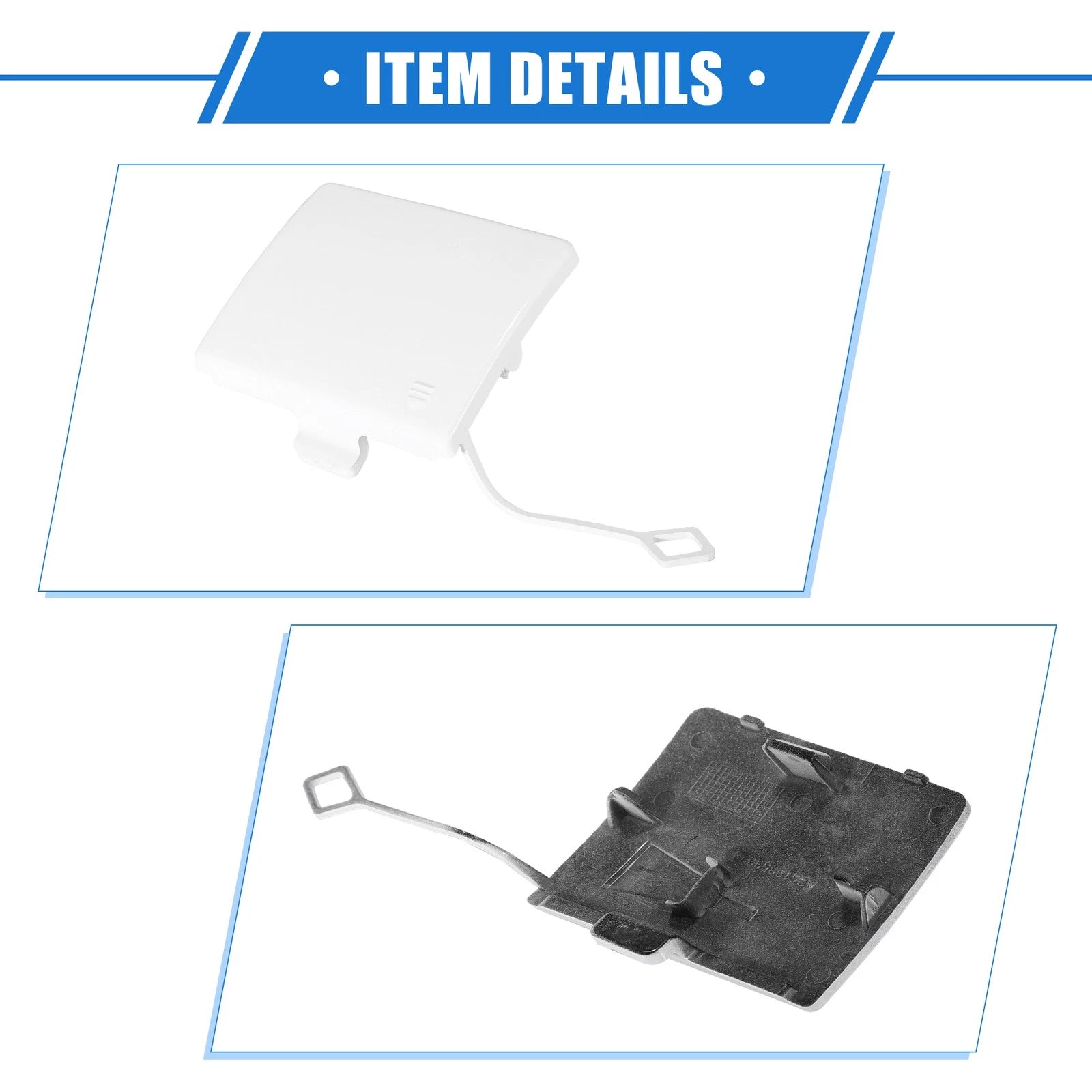 Tow Hook Eye Hole Cover Cap for Mercedes-Benz R350 (2011–2012) White