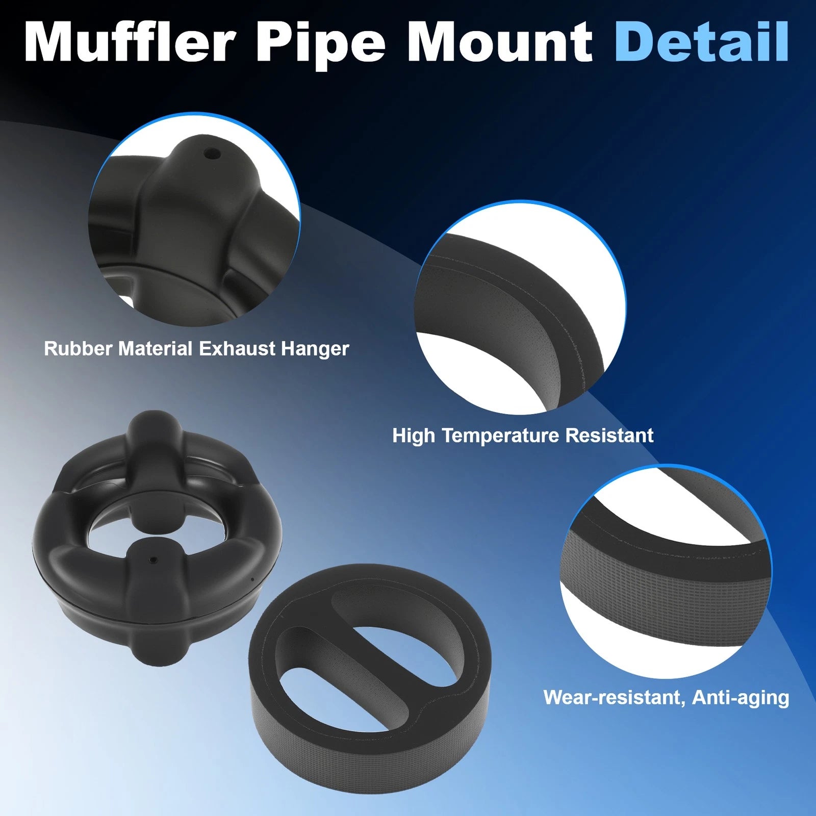 Set of 4 Exhaust Pipe Mount Hangers for BMW 3 5 6 7 Series (18211177708)