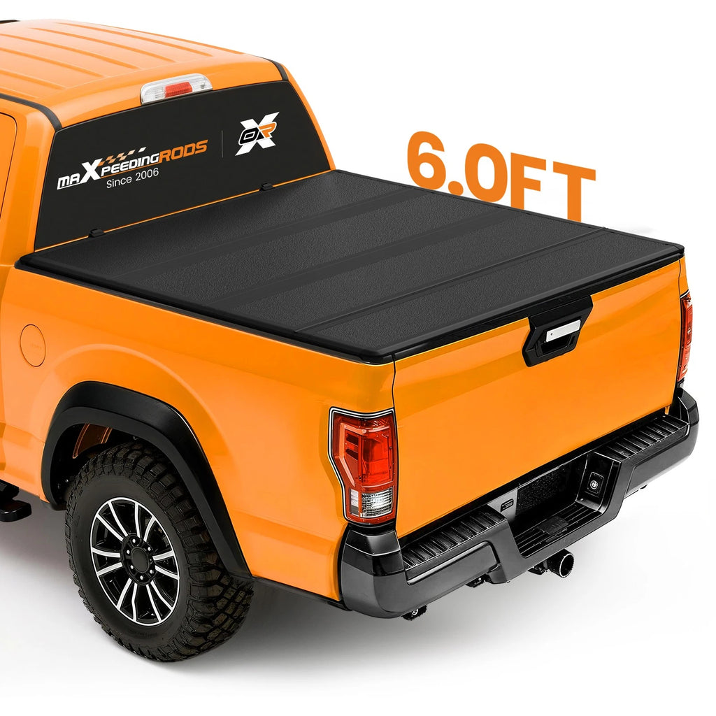 6FT Quad-Fold Tonneau Cover for Toyota Tacoma (2016–2026) W/LED Lamp
