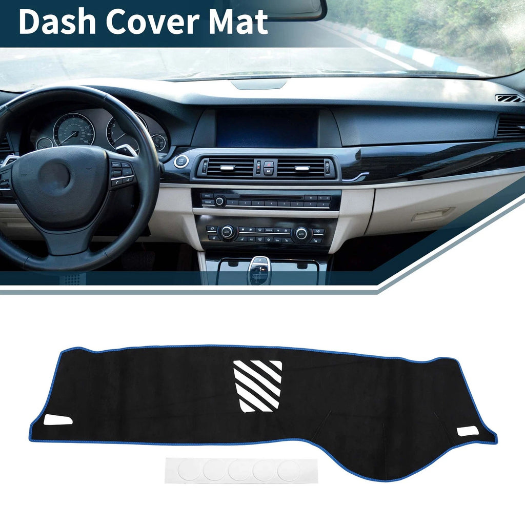 Dashboard Cover Mat for BMW 5 Series F10 F11 (2010–2017) Black Blue