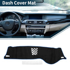 Dashboard Cover Mat for BMW 5 Series F10 F11 (2010–2017) Black Blue