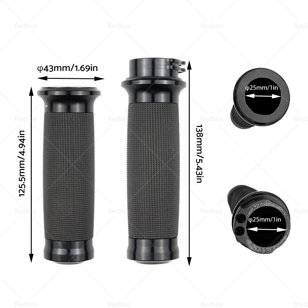 1 Inch Pair Black Hand Grip Handle Bar for Harley Touring Dyna Sportster
