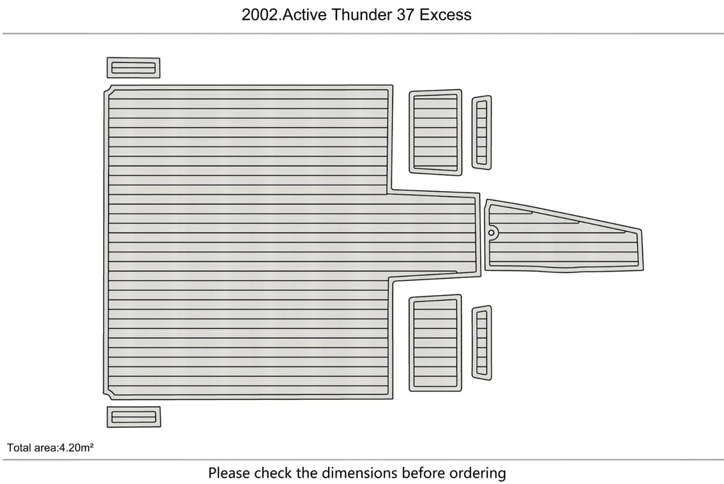 EVA Foam Teak Deck Flooring for Active Thunder 37 Excess (2002)