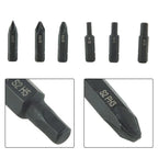Set of 6 Magnetic Screwdriver Bits PH1 PH2 PH3 H4 H5 H6 for