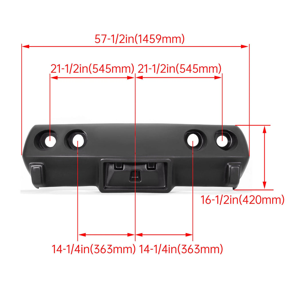 Rear Bumper Cover for Corvette C3 (1975) Black Fiberglass