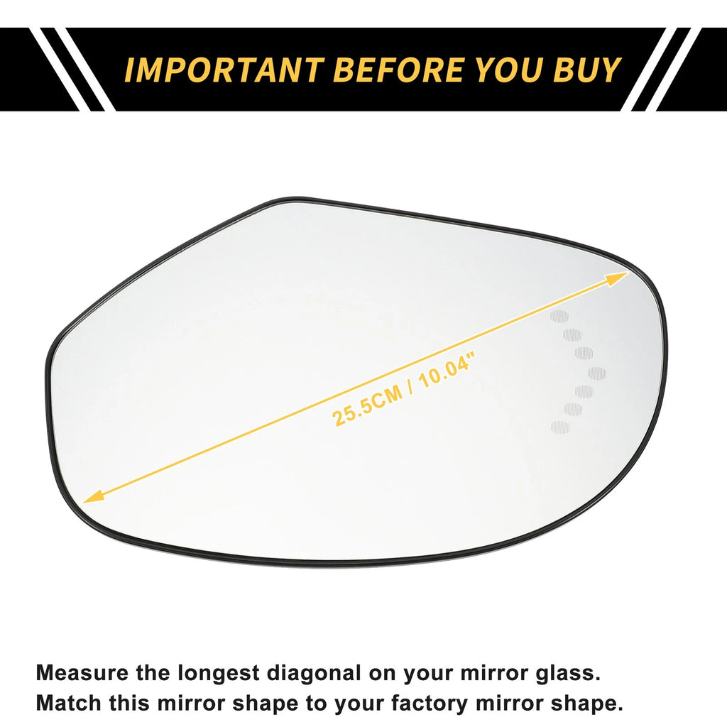 Heated Left Mirror Glass for GMC Sierra 2500 (No. 15874992/25892978)