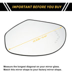 Heated Left Mirror Glass for GMC Sierra 2500 (No. 15874992/25892978)