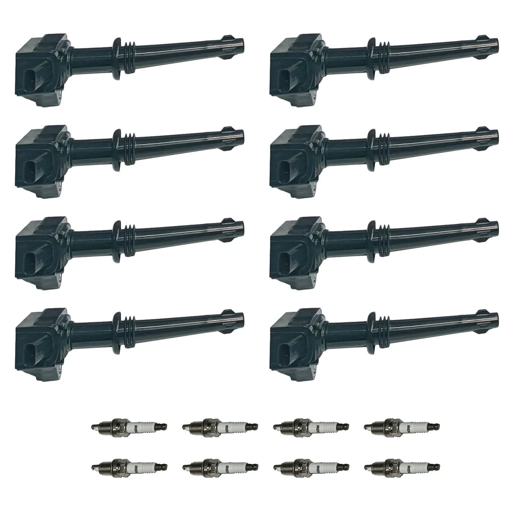 Set of 8 Ignition Coils & Spark Plugs for Land Rover LR4 Range Rover Sport (2010–2013)