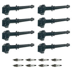Set of 8 Ignition Coils & Spark Plugs for Land Rover LR4 Range Rover Sport (2010–2013)