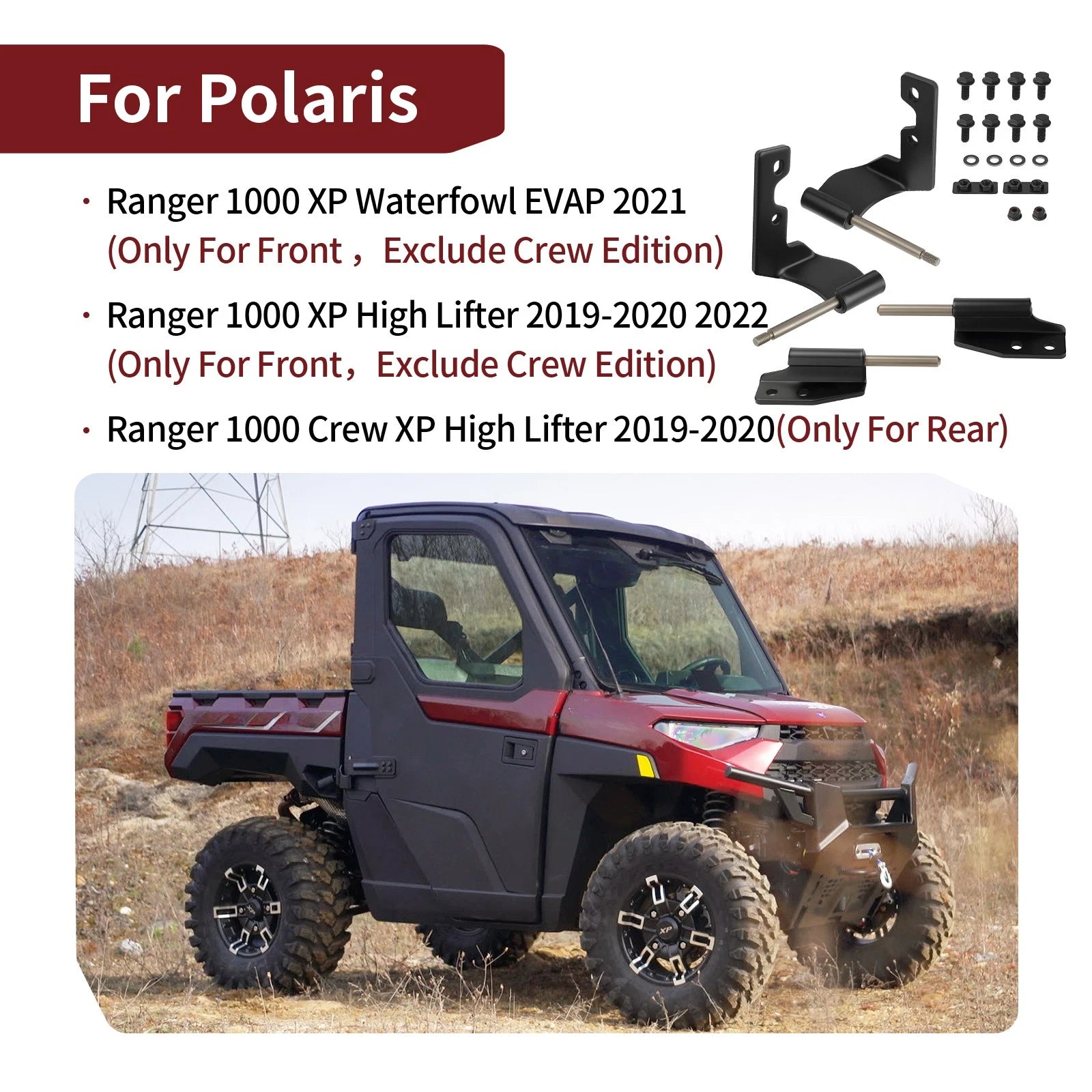Front Half Door Hinge 2207759 for Polaris Ranger XP 1000 (2019–2022)