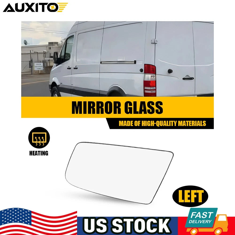 Left Mirror Glass for Mercedes Sprinter 2500 3500 (2010–2018)