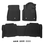 Set of 2 Black TPE Floor Mats for Toyota Tundra Double Cab CrewMax (2007–2011)