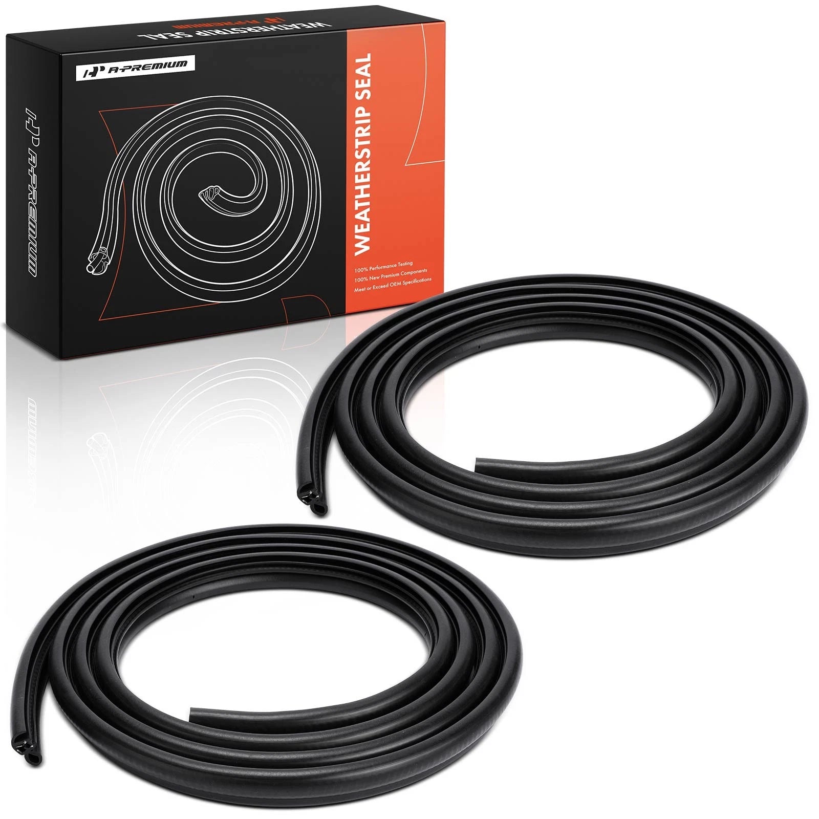 2X Front Door Weatherstrip Seal for Ford E-150 E-250 (1999–2006)