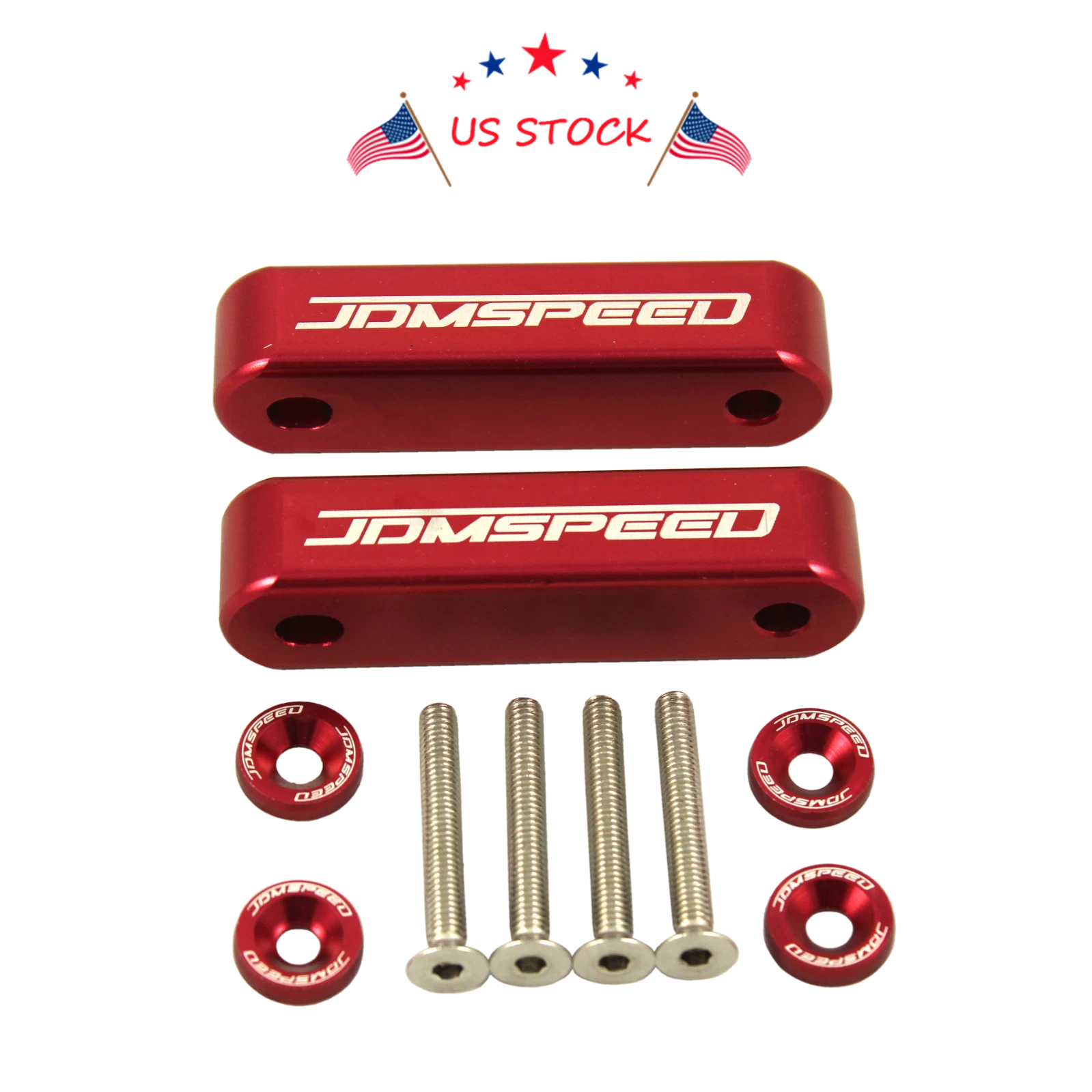 Set of 2 Hood Spacer Risers for Acura Honda Integra CRX Civic (1988–2001)