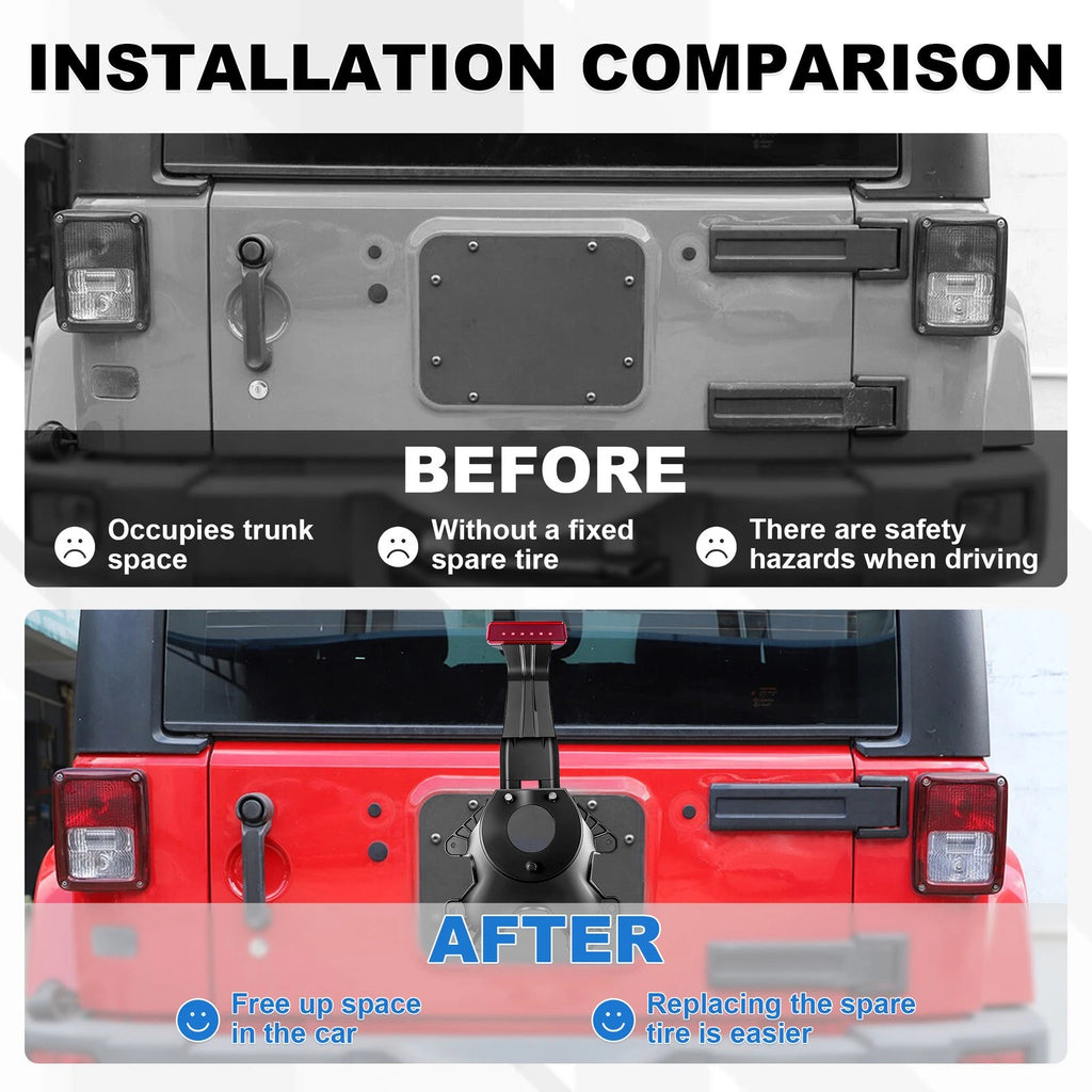 Spare Tire Holder Mounting Bracket for Jeep Wrangler JK (2007–2018)
