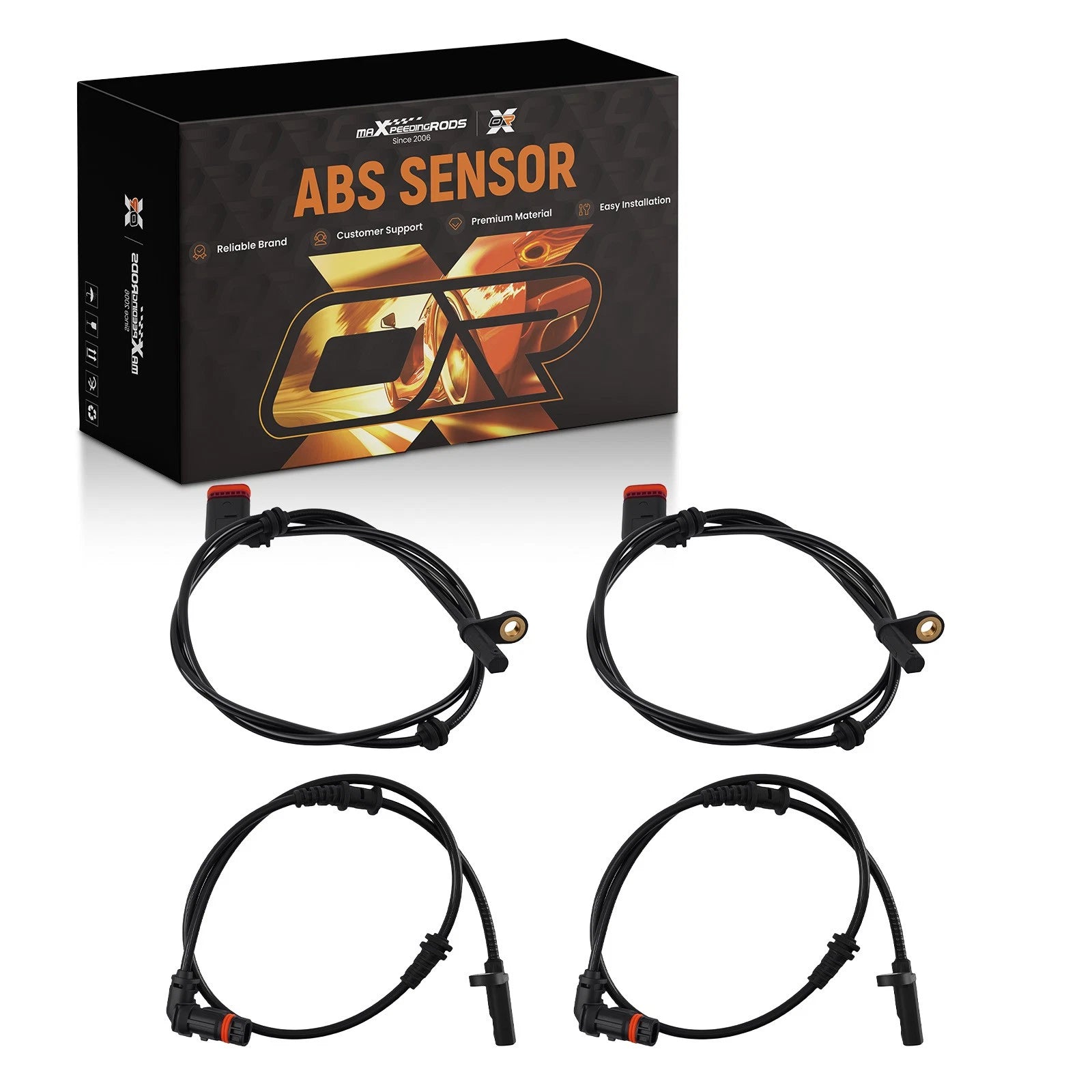 4X ABS Wheel Speed Sensor for Mercedes-Benz C230 C300 C350 (2008–2011) 2045400317