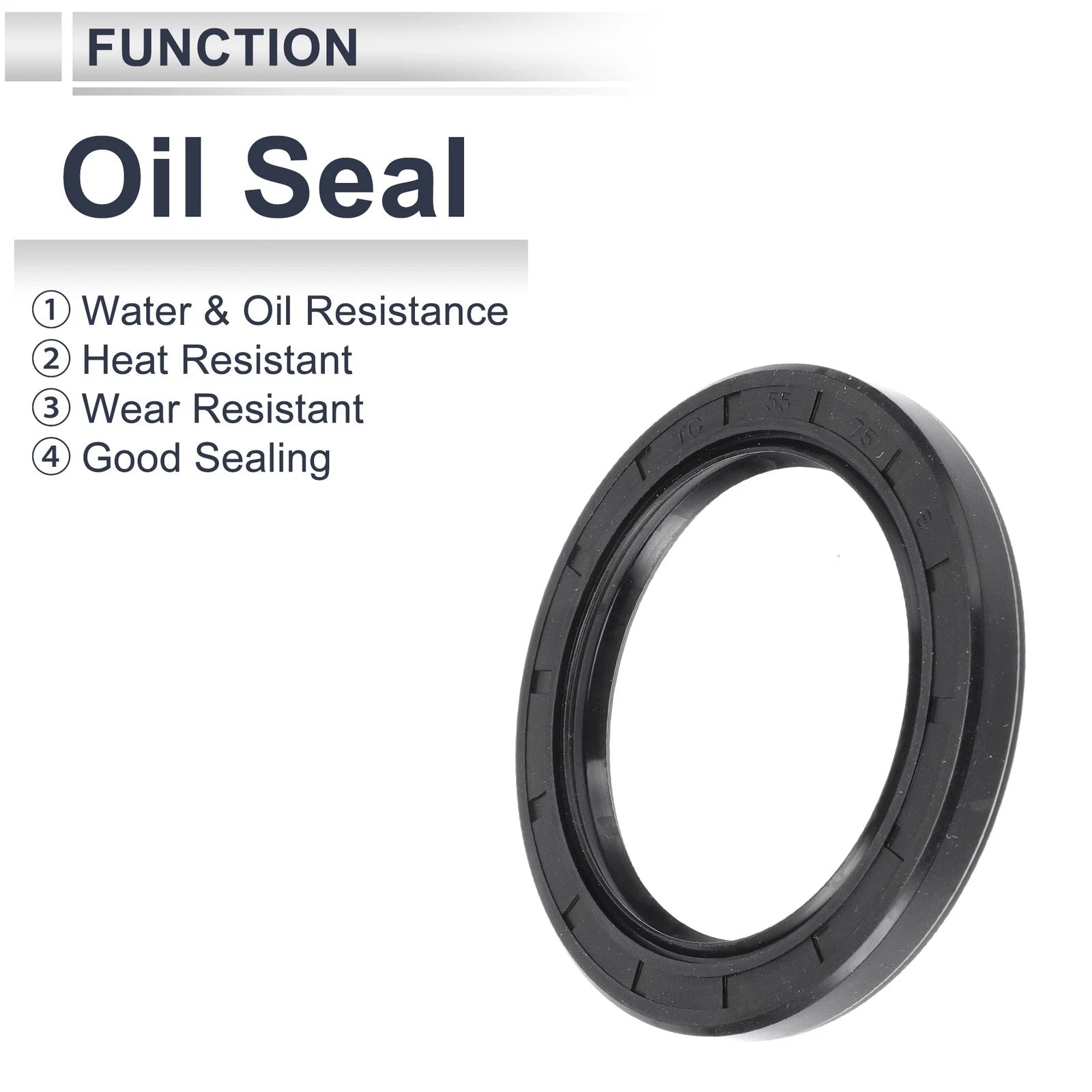 Set of 5 Oil Seal Rotary Shaft Seal Nitrile Rubber 55x75x8mm