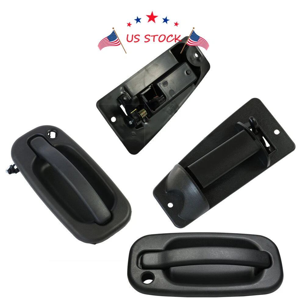 Set of 4 Door Handles for Chevy Silverado (1999–2006) Black