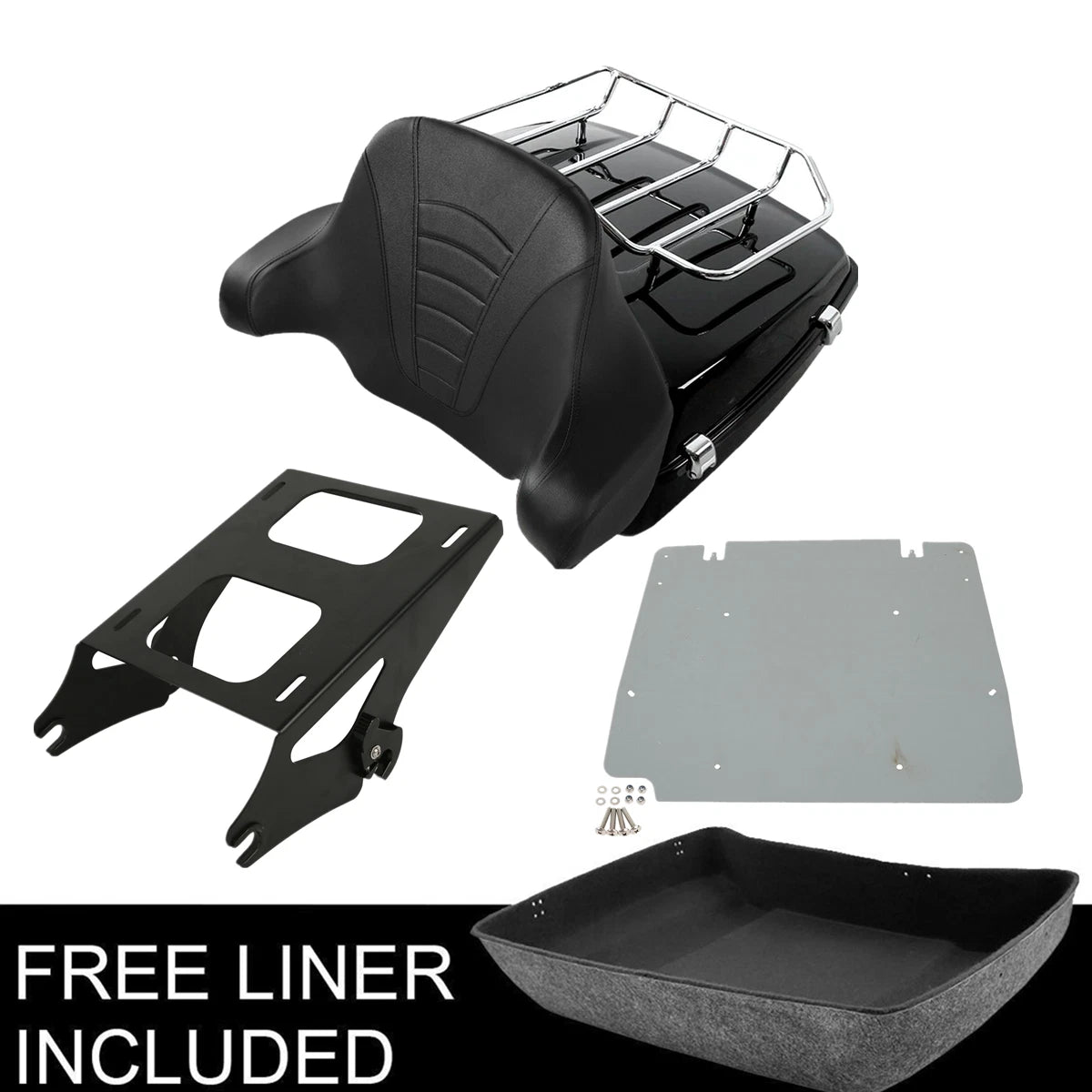Chopped Trunk Pad Plate for Harley Touring Street Road Glide (2014–2021)