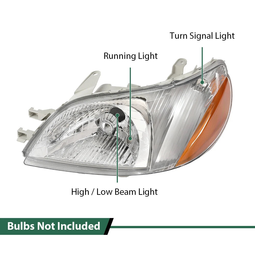 Headlight Assembly Set for Toyota Echo (2000–2002)