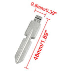 5pcs Flip Remote Folding Key Blank Blade for Mercedes Benz W140 W124 W126 (1980–1995)