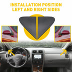 Set of 2 Side View Mirror Trim Covers for Toyota Corolla (2008–2013)
