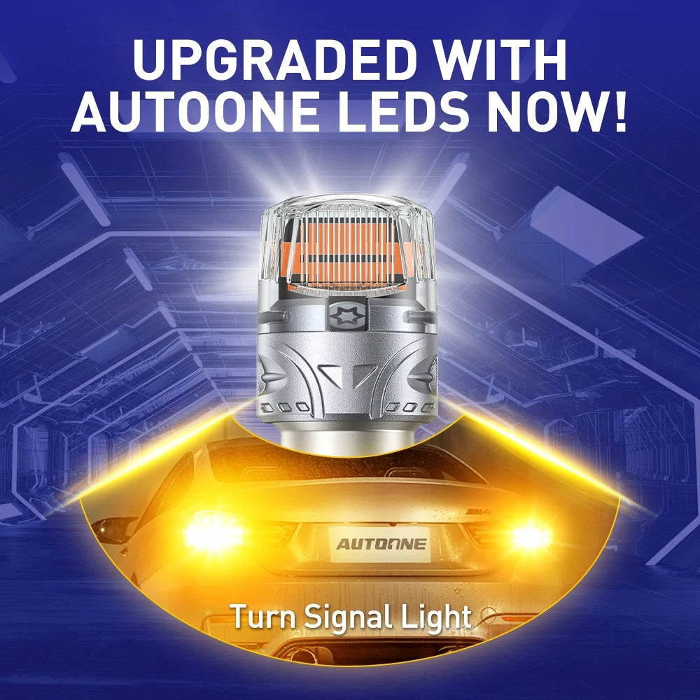 2X Amber Yellow LED Turn Signal Light Bulbs 7528 1157 2357A for EV