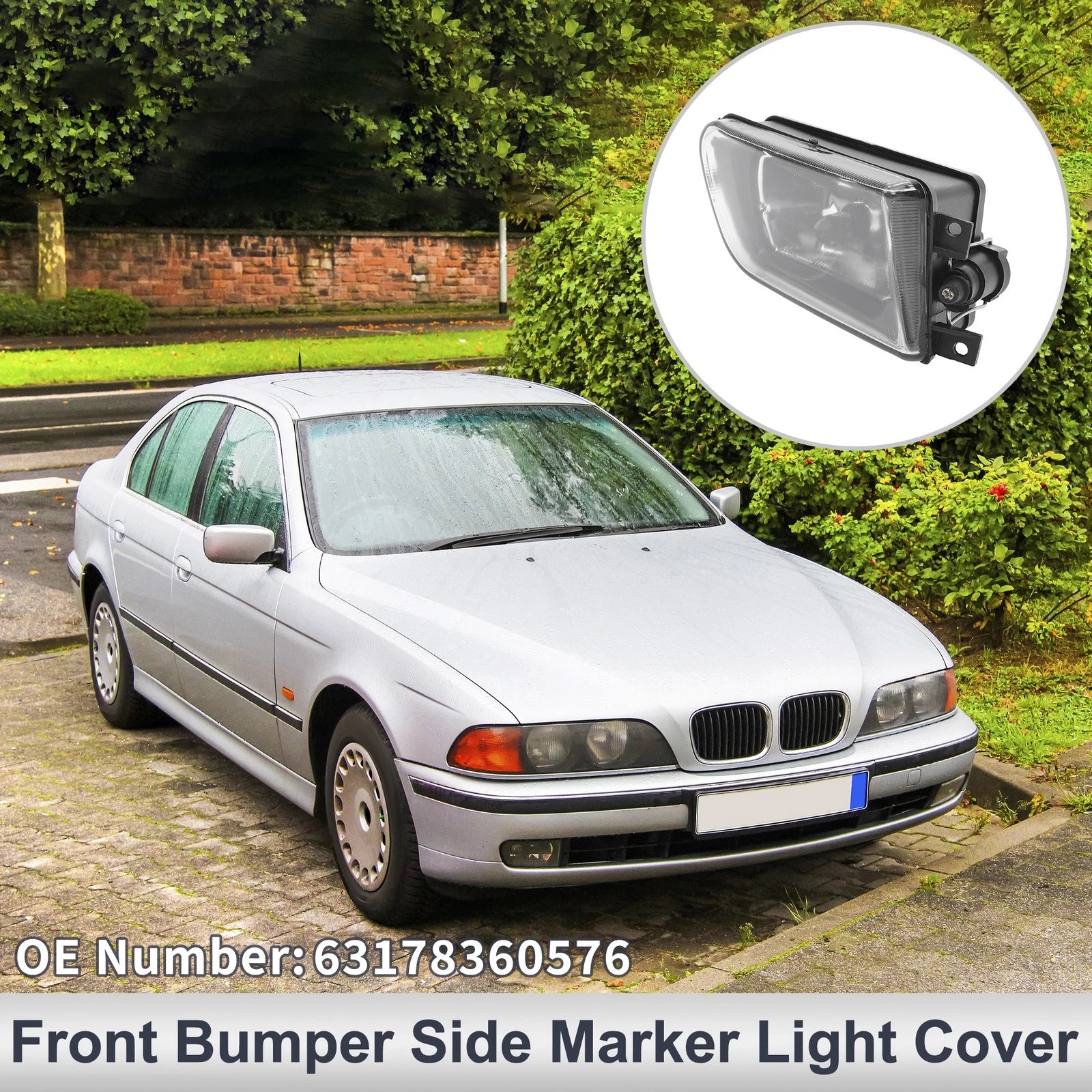 1 Pc Right Front Bumper Side Marker Light Cover for BMW E39 Z3 (1997–2002) No.63178360576