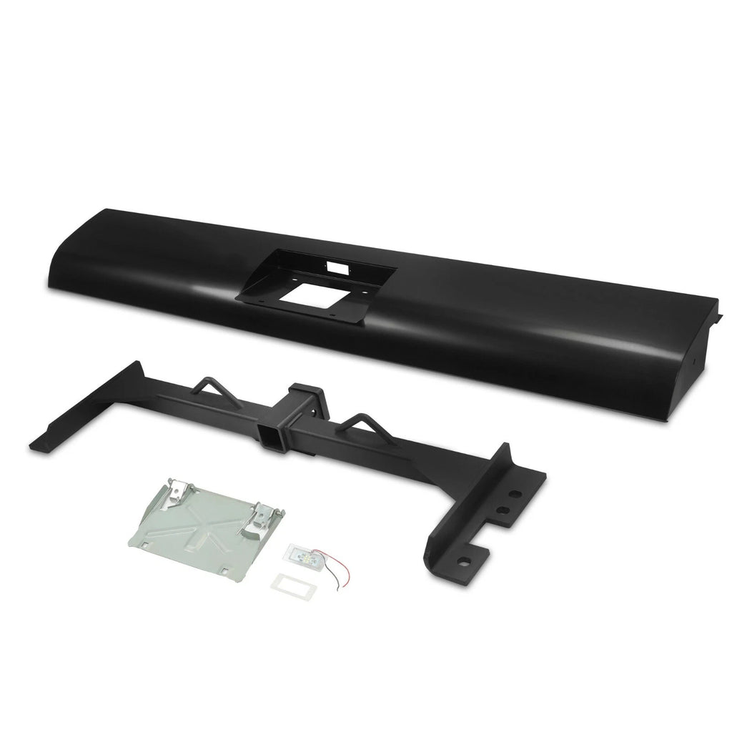 Trailer Hitch Rear Bumper Roll Pan w/LED License for Silverado Sierra 1500 (1999–2007)