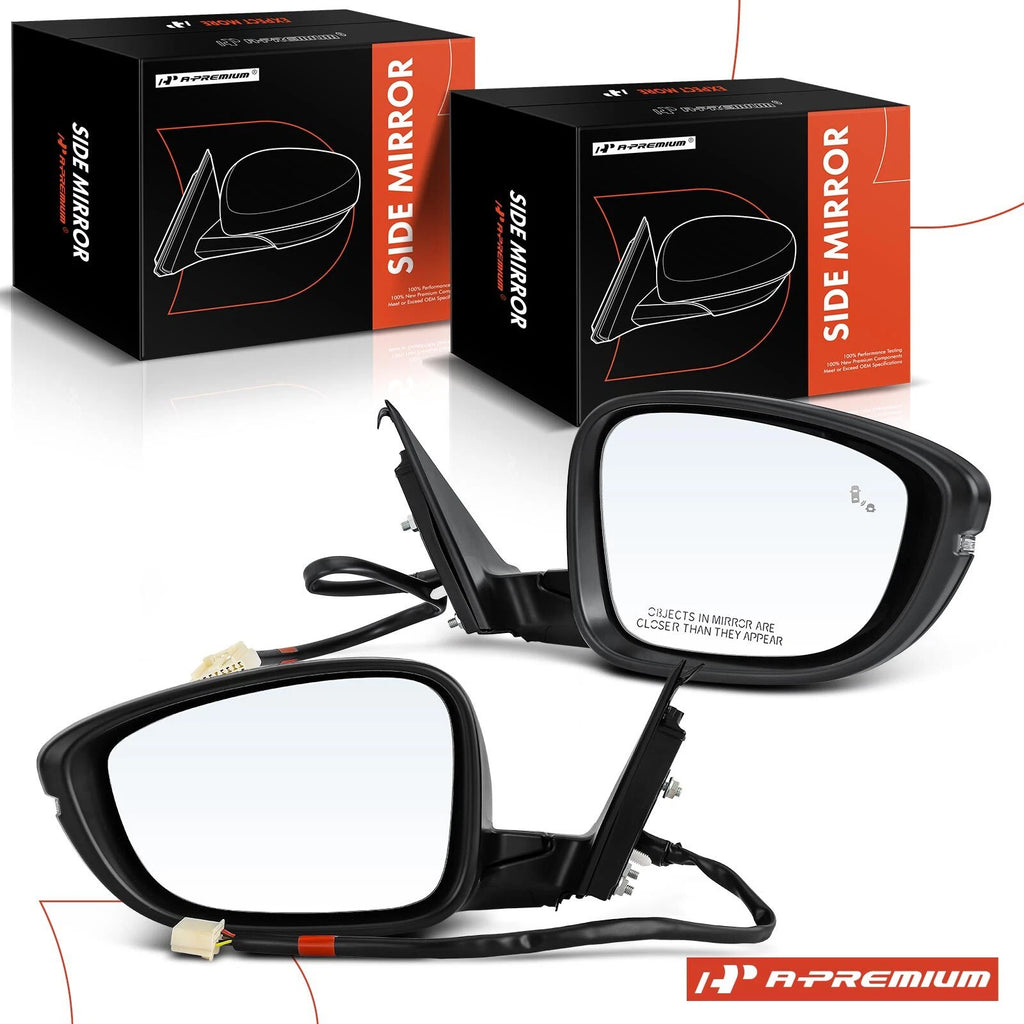 Pair Power Mirrors with Manual Fold & Blind Spot for Honda Accord (2018–2022)